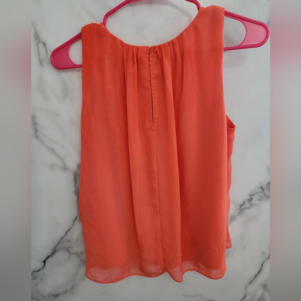 ASOS Design swing tank in Chiffon in bright corral - Picture 6 of 6